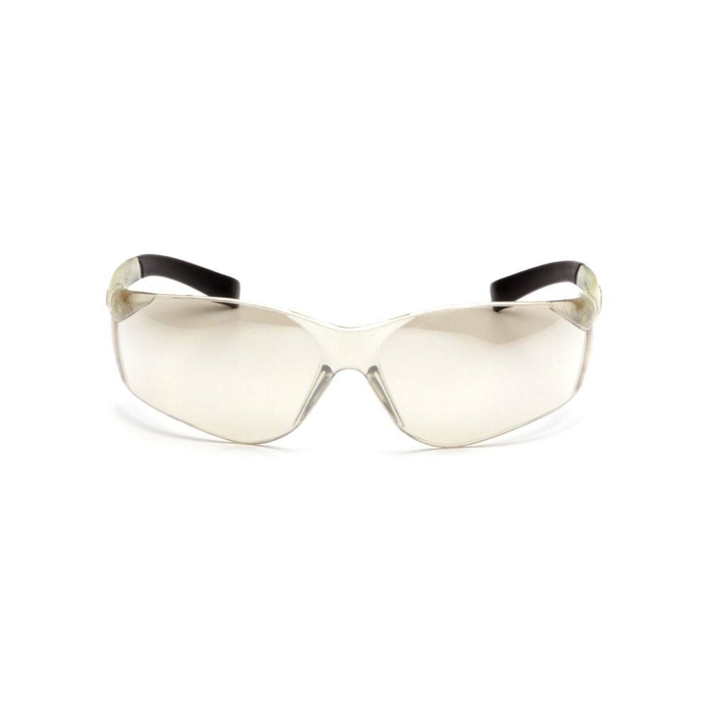 Pyramex S2580SN Indoor/Outdoor Mirror Lens Mini Safety Glasses – Compact Wraparound Protective Eyewear for Variable Light & UV Shielding