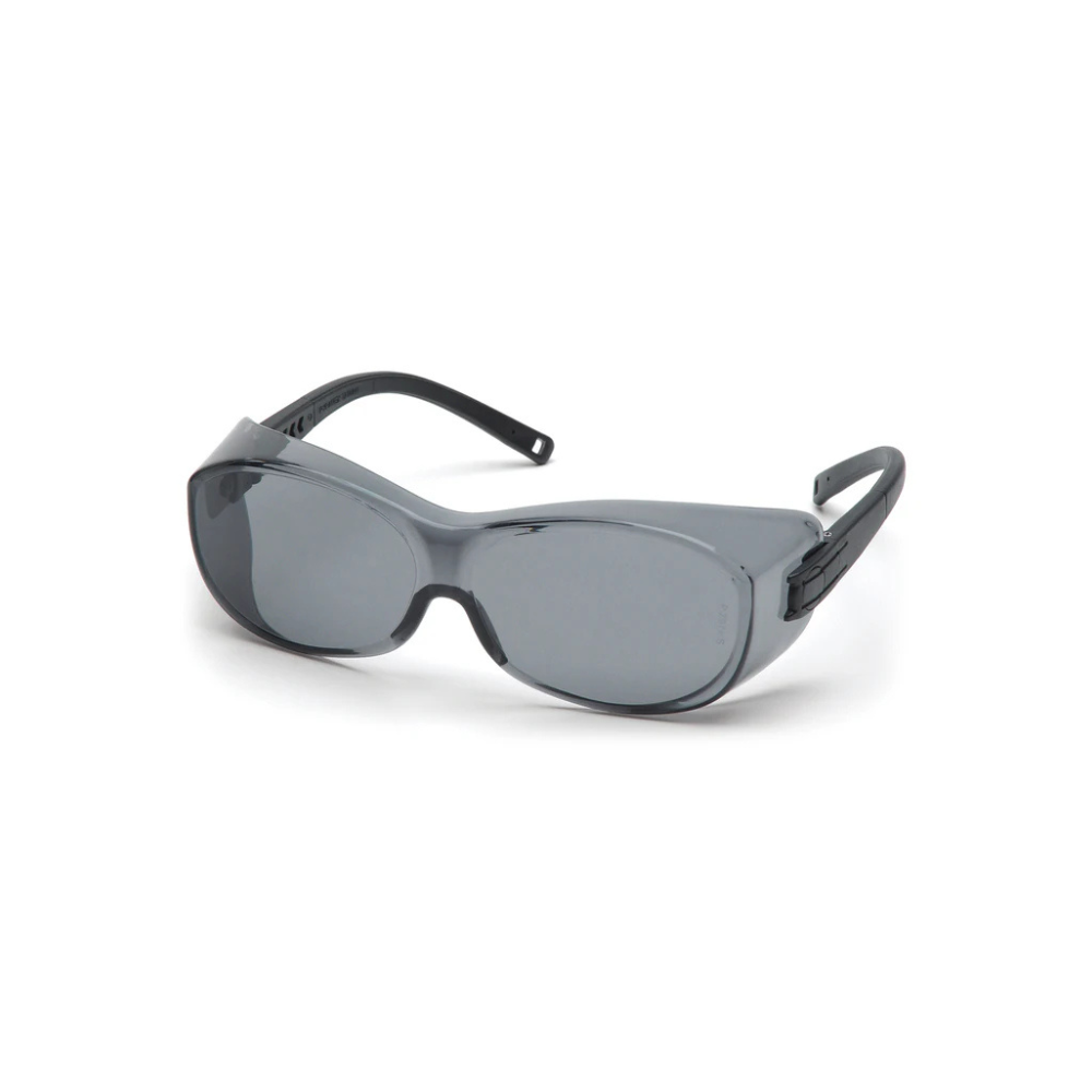 Pyramex S3520SJ Gray OTS Safety Glasses – Over-Prescription Wraparound Protective Eyewear for Clear Vision