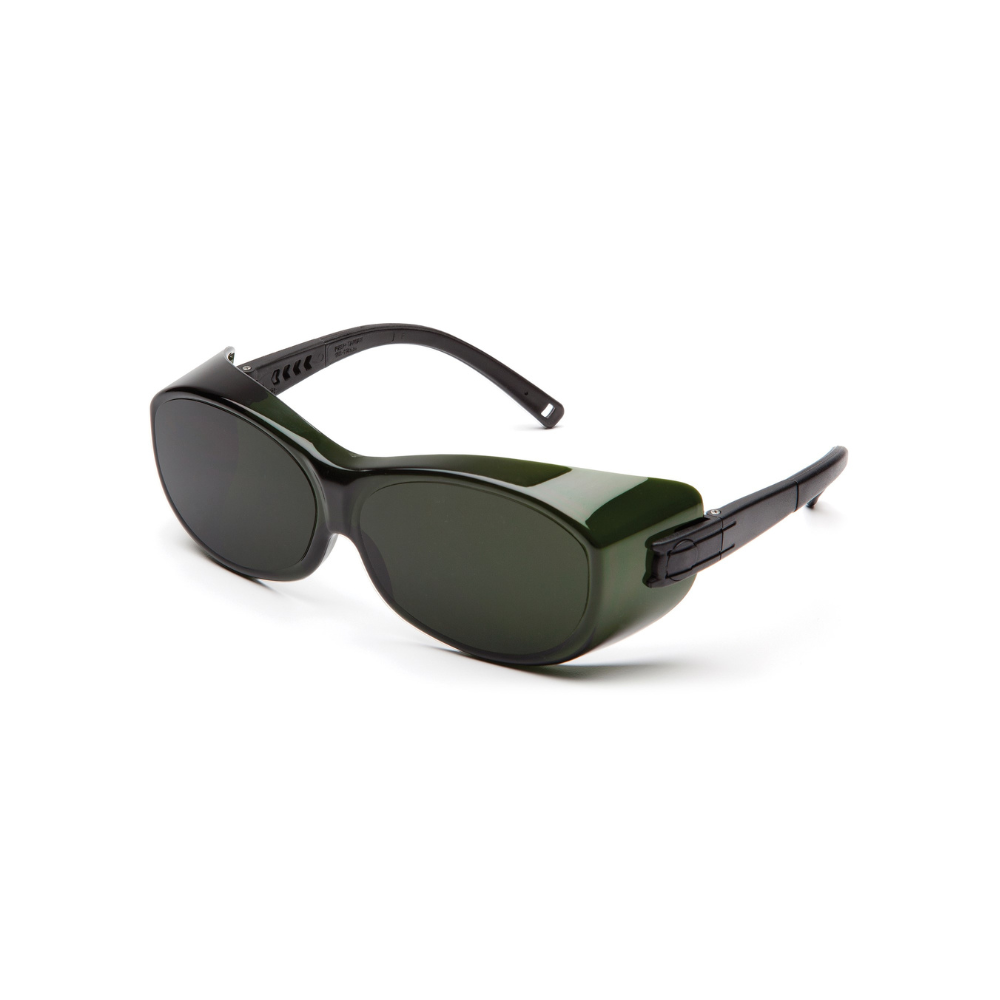 Pyramex S3550SFJ Shade 5 OTS Safety Glasses – Over-Prescription Wraparound Protective Eyewear with IR Filter & UV Protection