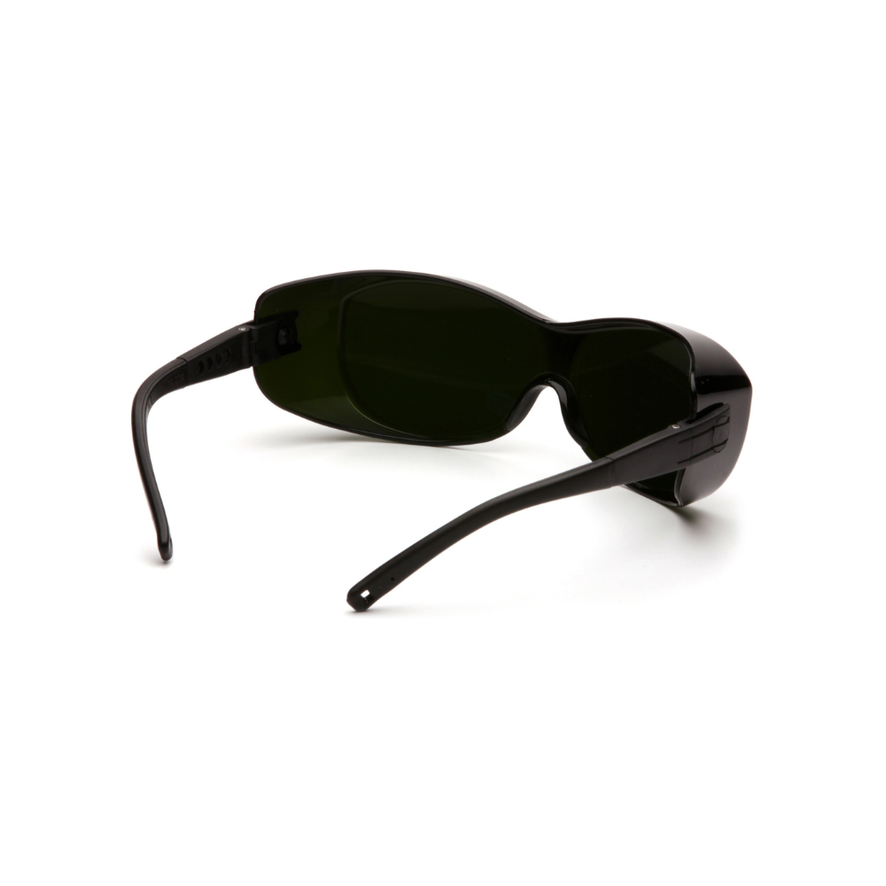 Pyramex S3550SFJ Shade 5 OTS Safety Glasses – Over-Prescription Wraparound Protective Eyewear with IR Filter & UV Protection