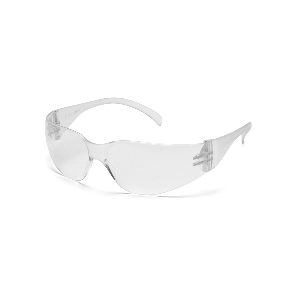 Pyramex S4110S Clear Lens Safety Glasses – Lightweight Intruder Style Eye Protection with Scratch-Resistant Coating