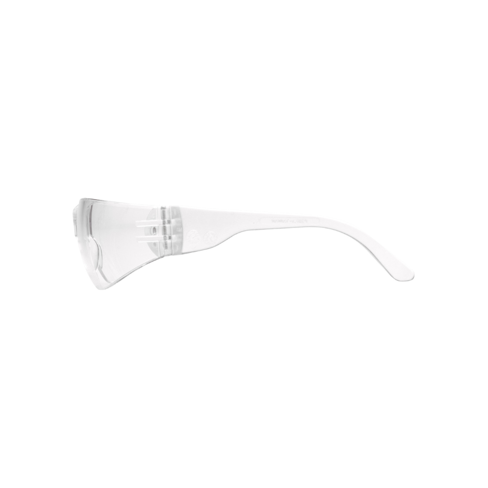 Pyramex S4110S Clear Lens Safety Glasses – Lightweight Intruder Style Eye Protection with Scratch-Resistant Coating