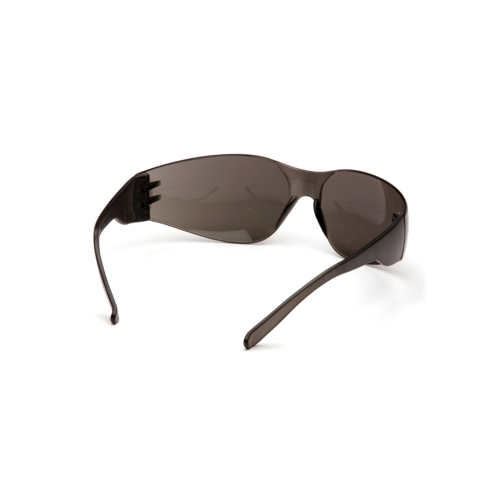 Pyramex S4120SN Gray Lens Mini Intruder Safety Glasses – Frameless Wraparound Eyewear for Small Faces & Eye Protection