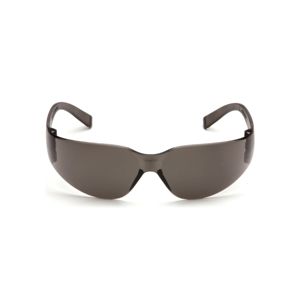 Pyramex S4120SN Gray Lens Mini Intruder Safety Glasses – Frameless Wraparound Eyewear for Small Faces & Eye Protection