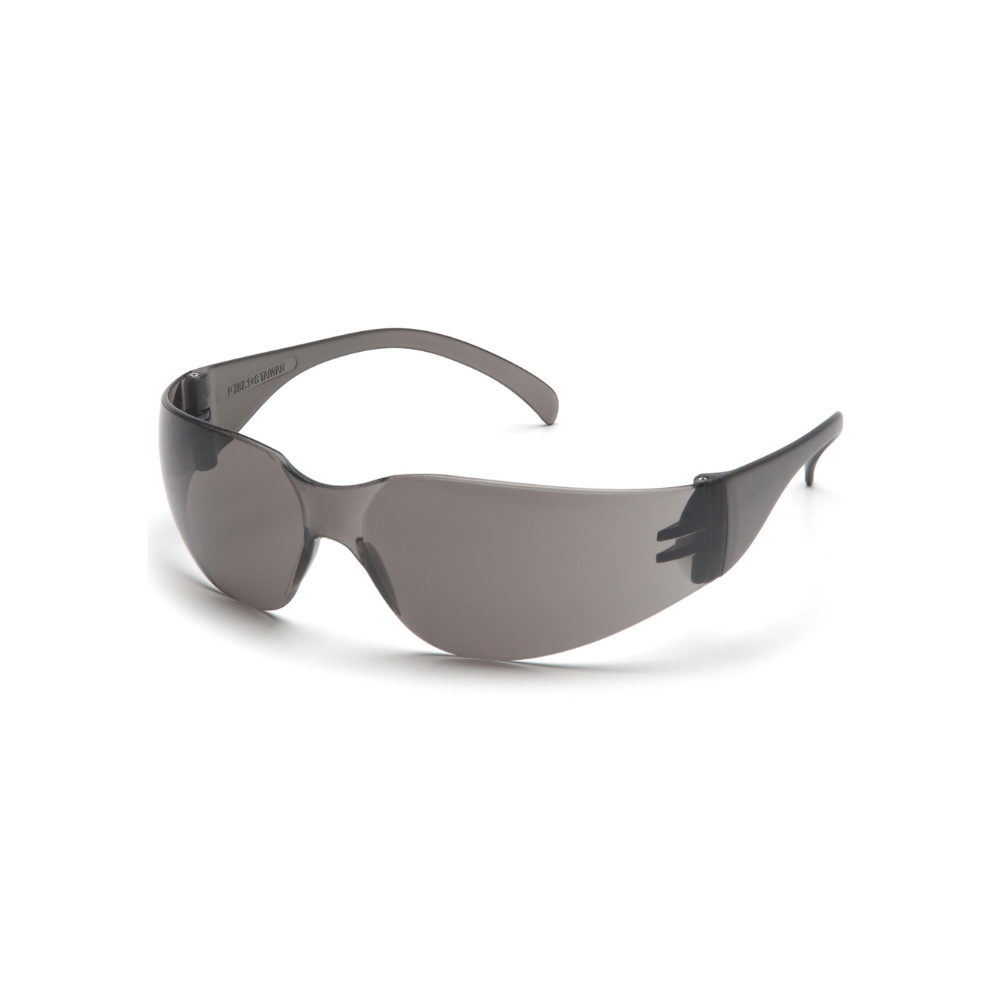 Pyramex S4120S Intruder Safety Glasses – Gray Lens, Clear Frame, Lightweight Eye Protection