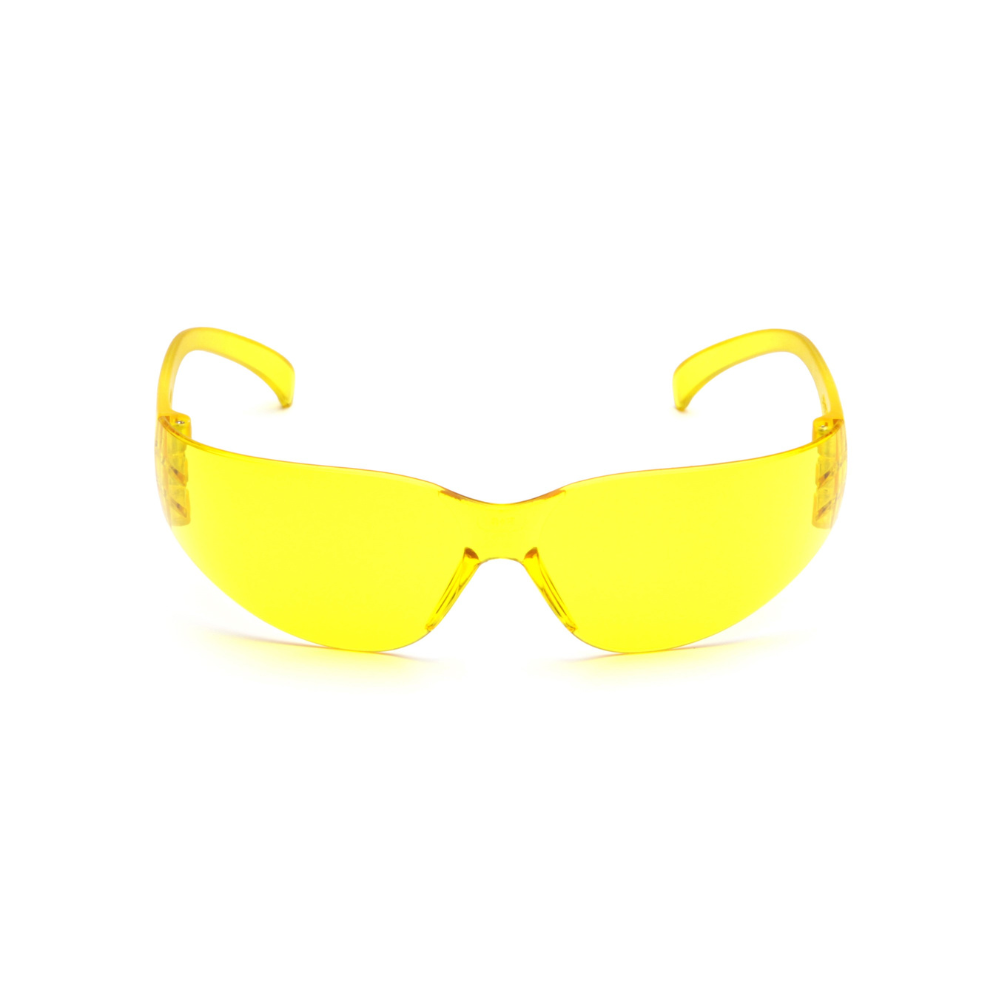 Pyramex S4130S Intruder Safety Glasses – Amber Lens & Frame, Lightweight, Scratch-Resistant, ANSI Z87.1 Rated