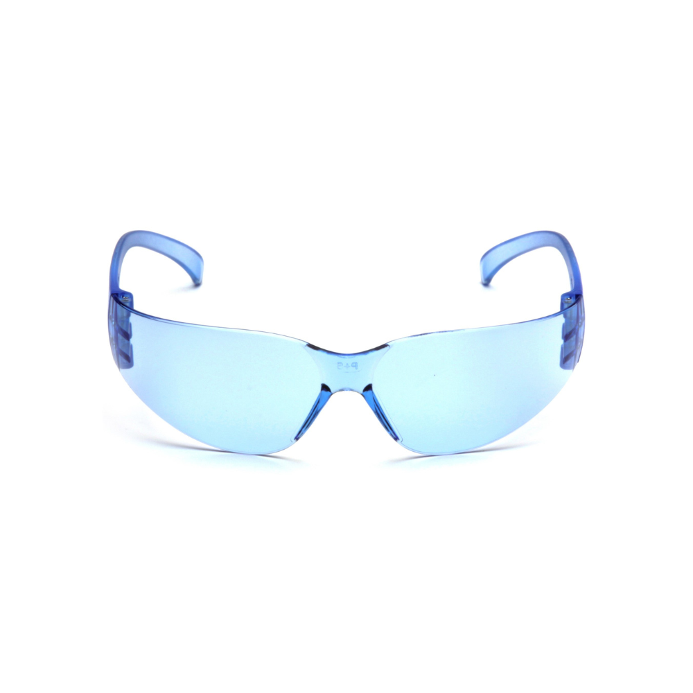 Pyramex S4160S Intruder Safety Glasses – Infinity Blue Lens & Frame, Anti-Slip, ANSI Z87.1 Rated, Lightweight