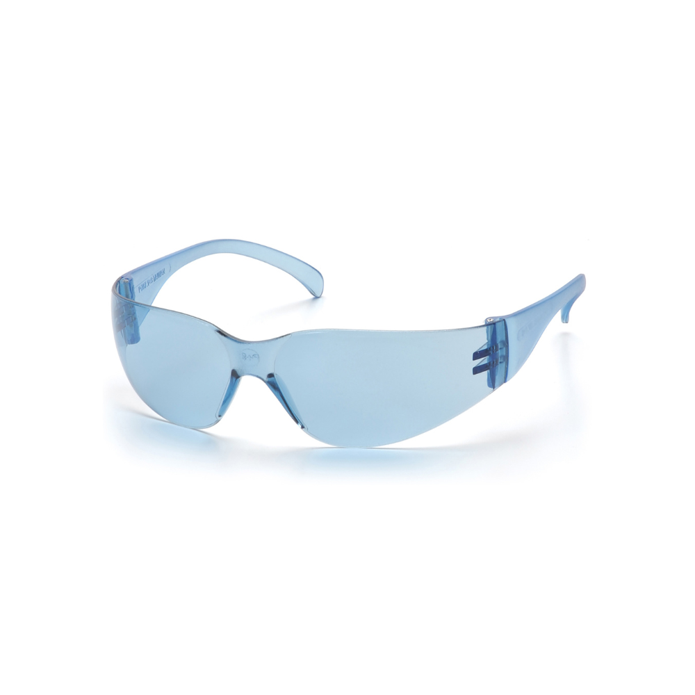 Pyramex S4160S Intruder Safety Glasses – Infinity Blue Lens & Frame, Anti-Slip, ANSI Z87.1 Rated, Lightweight