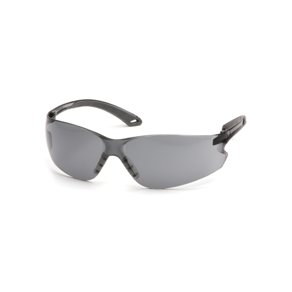 Pyramex S5820S Gray Lens Safety Glasses – Frameless Lightweight Protective Eyewear with Side Protection & 99% UV Shield