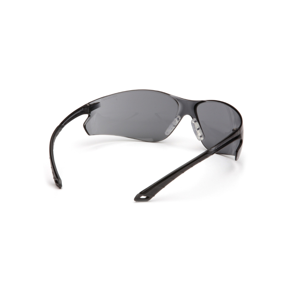 Pyramex S5820S Gray Lens Safety Glasses – Frameless Lightweight Protective Eyewear with Side Protection & 99% UV Shield