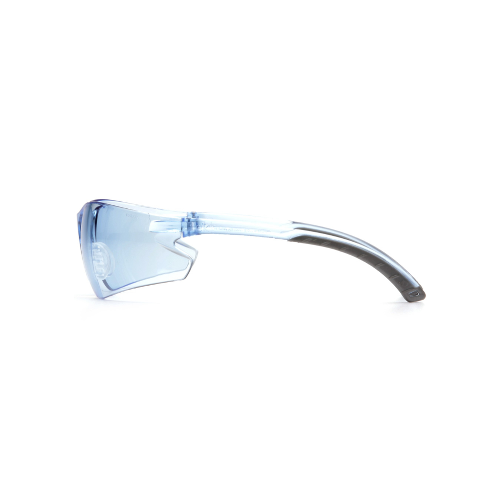 Pyramex S5860S Infinity Blue Lens Safety Glasses – Frameless Lightweight Protective Eyewear with UV & Side Shield