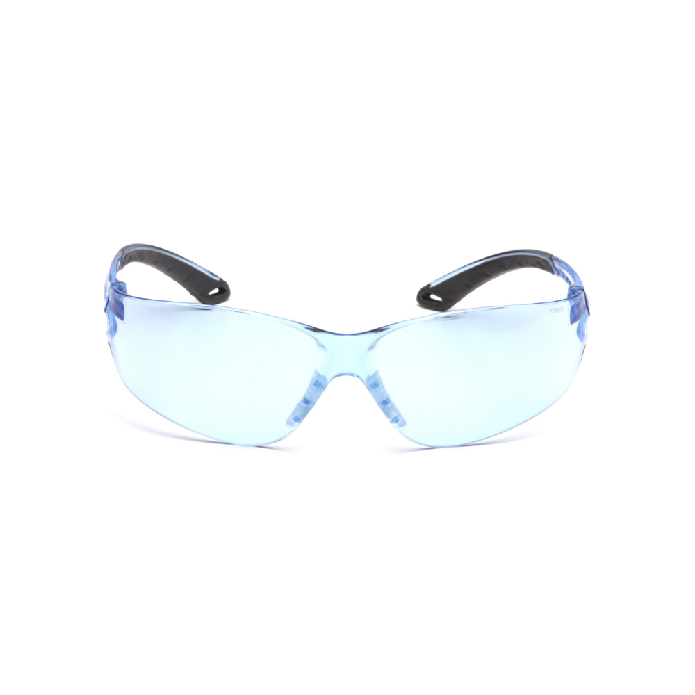 Pyramex S5860S Infinity Blue Lens Safety Glasses – Frameless Lightweight Protective Eyewear with UV & Side Shield