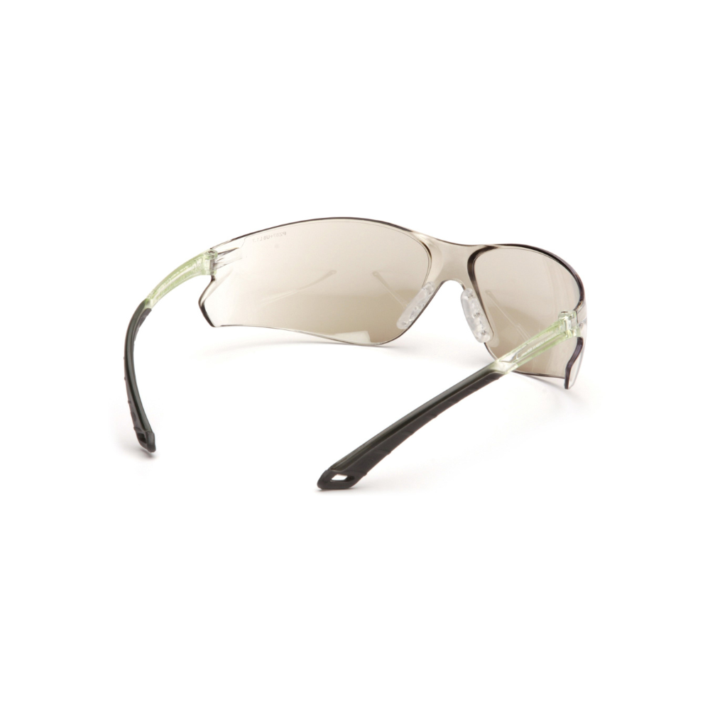 Pyramex S5880S Indoor/Outdoor Mirrored Safety Glasses – Frameless Lightweight Protective Eyewear for Variable Light & UV Shield