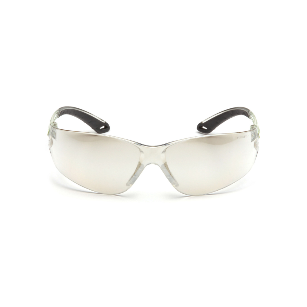 Pyramex S5880S Indoor/Outdoor Mirrored Safety Glasses – Frameless Lightweight Protective Eyewear for Variable Light & UV Shield