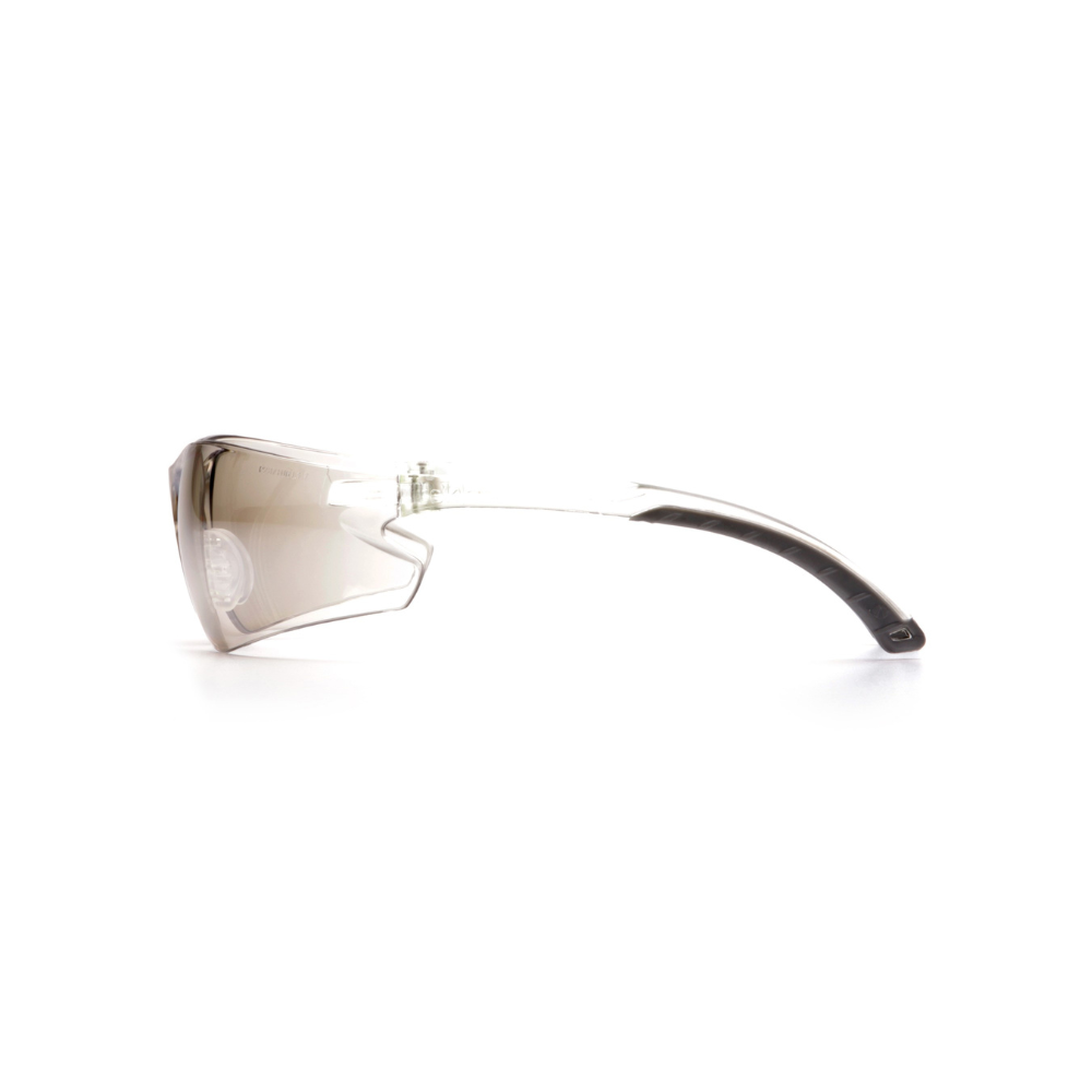 Pyramex S5880S Indoor/Outdoor Mirrored Safety Glasses – Frameless Lightweight Protective Eyewear for Variable Light & UV Shield