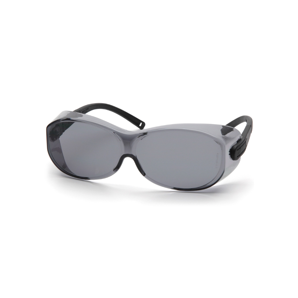 Pyramex S7520SJ Gray OTS XL Safety Glasses – Over-Prescription Protective Eyewear with Wraparound Lens