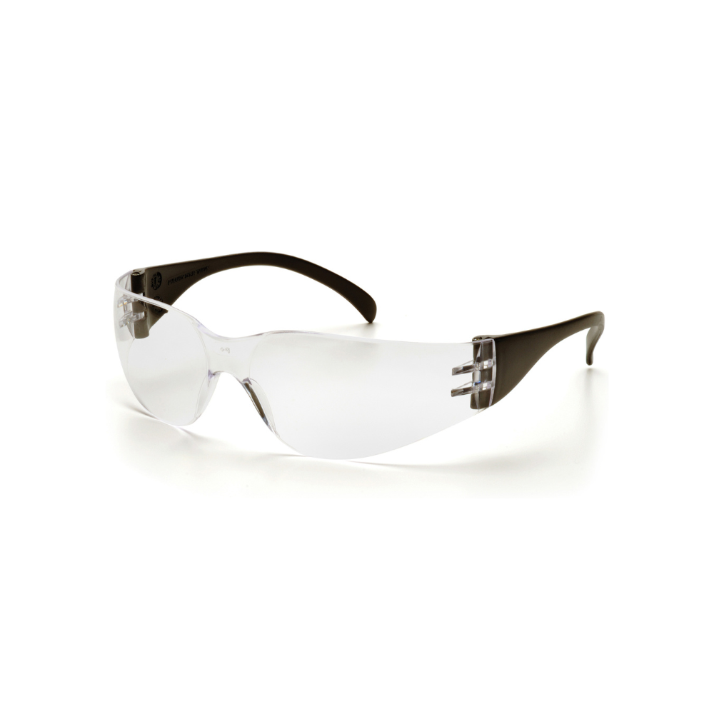 Pyramex SB4110S Intruder Safety Glasses – Clear Hard-Coated Lens, Black Temples, ANSI Z87.1 Rated