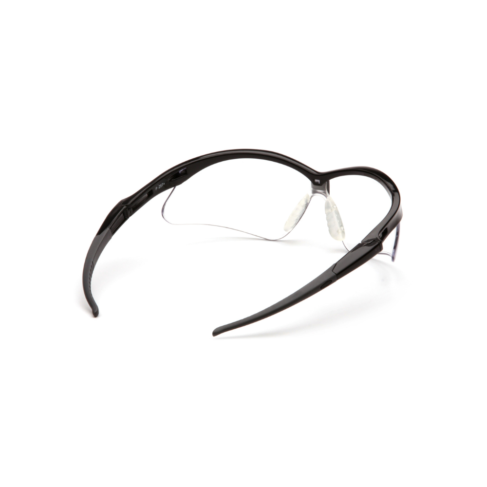 Pyramex SB6310STP Clear Anti-Fog Lens Safety Glasses with Black Frame – PMXtreme Impact-Resistant Protective Eyewear