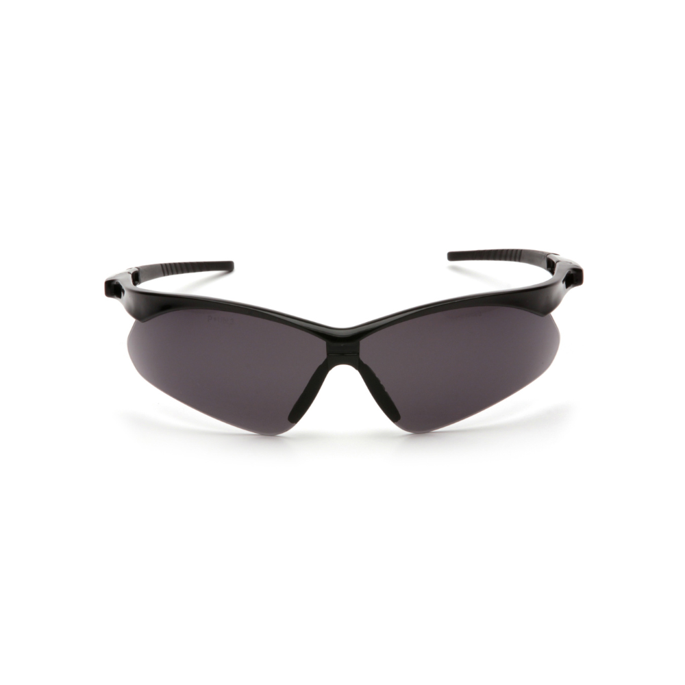 Pyramex SB6320SP Black Frame Gray-Lens Safety Glasses – Wraparound Protective Eyewear with Glare Reduction & UV-Filter