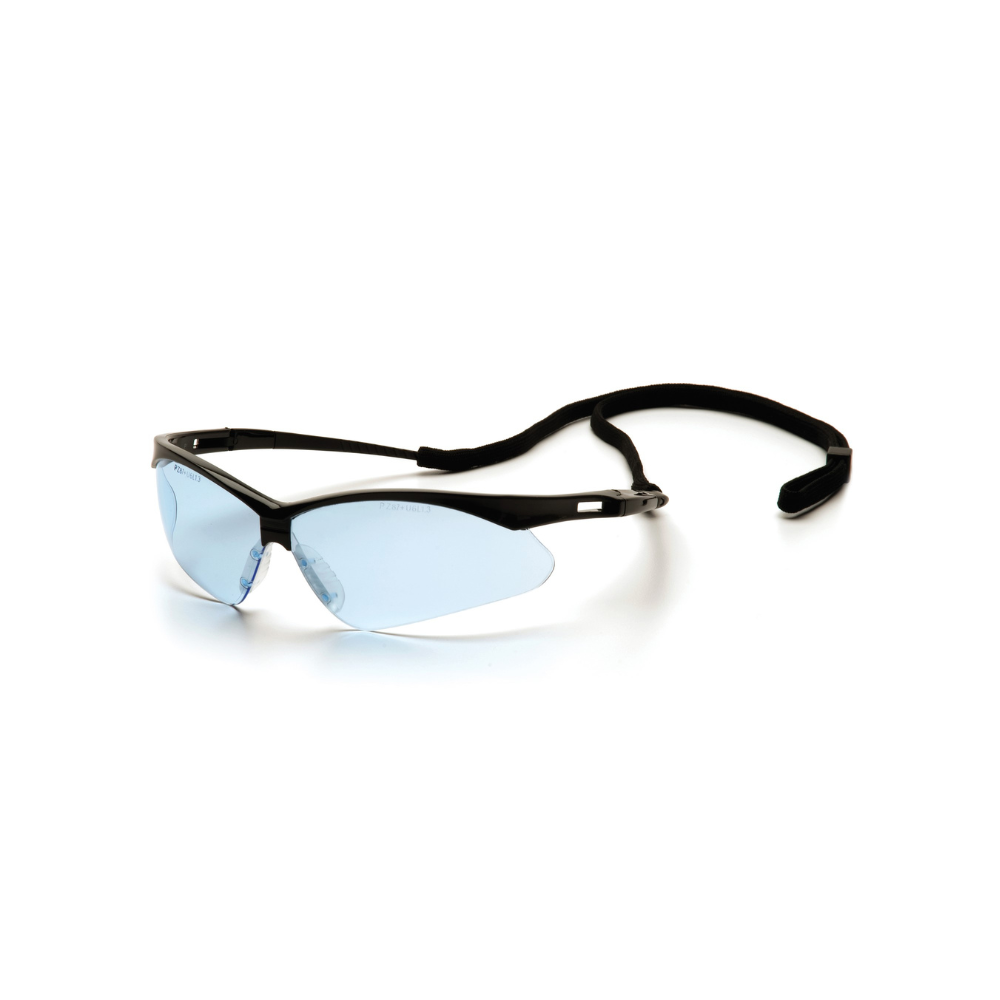 Pyramex SB6360SP Infinity Blue Lens Safety Glasses – Wraparound Protective Eyewear with 99% UV & Anti-Scratch Lens