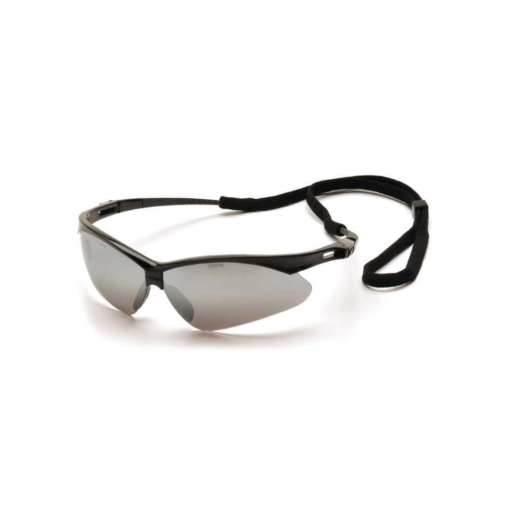 Pyramex SB6370SP Silver Mirror Lens Safety Glasses – Wraparound Protective Eyewear with UV & Glare Reduction