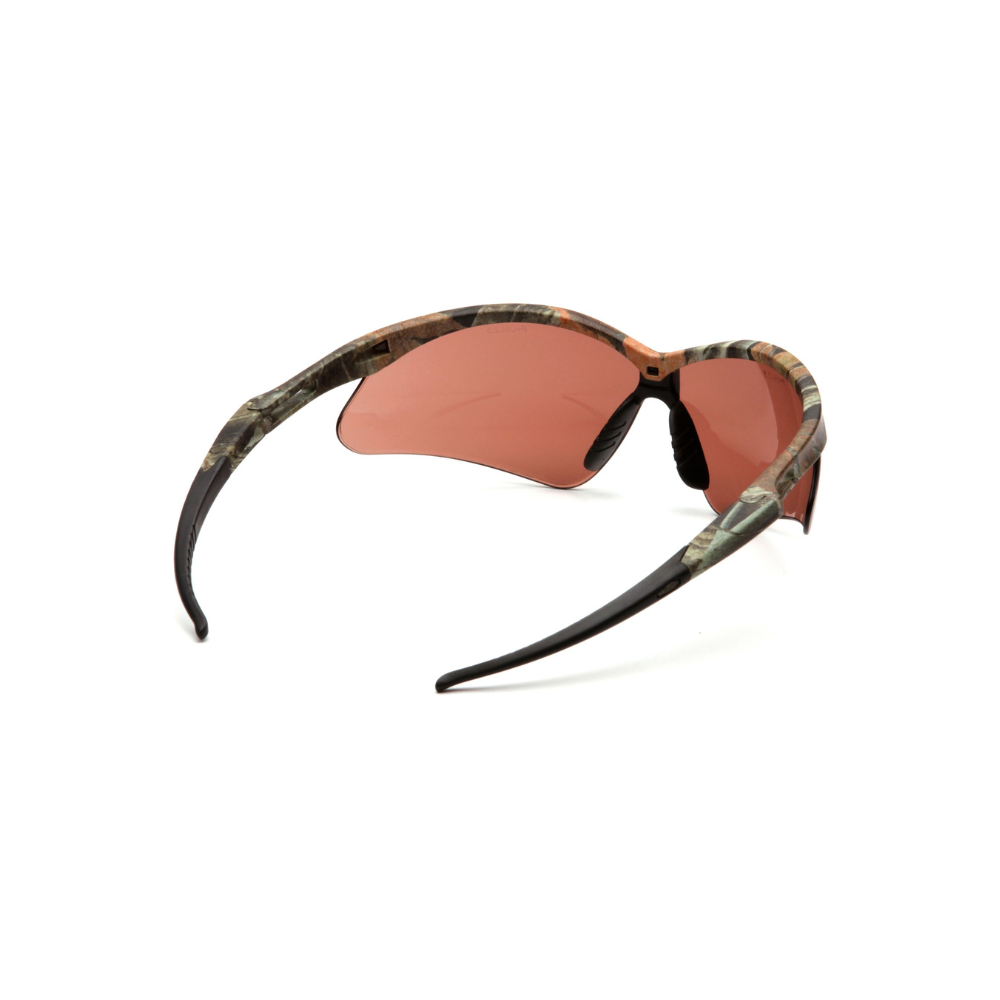 Pyramex SCM6318STP Camo Frame Sandstone Bronze Lens Safety Glasses – Wraparound PMXtreme Protective Eyewear for Glare Reduction & UV Protection