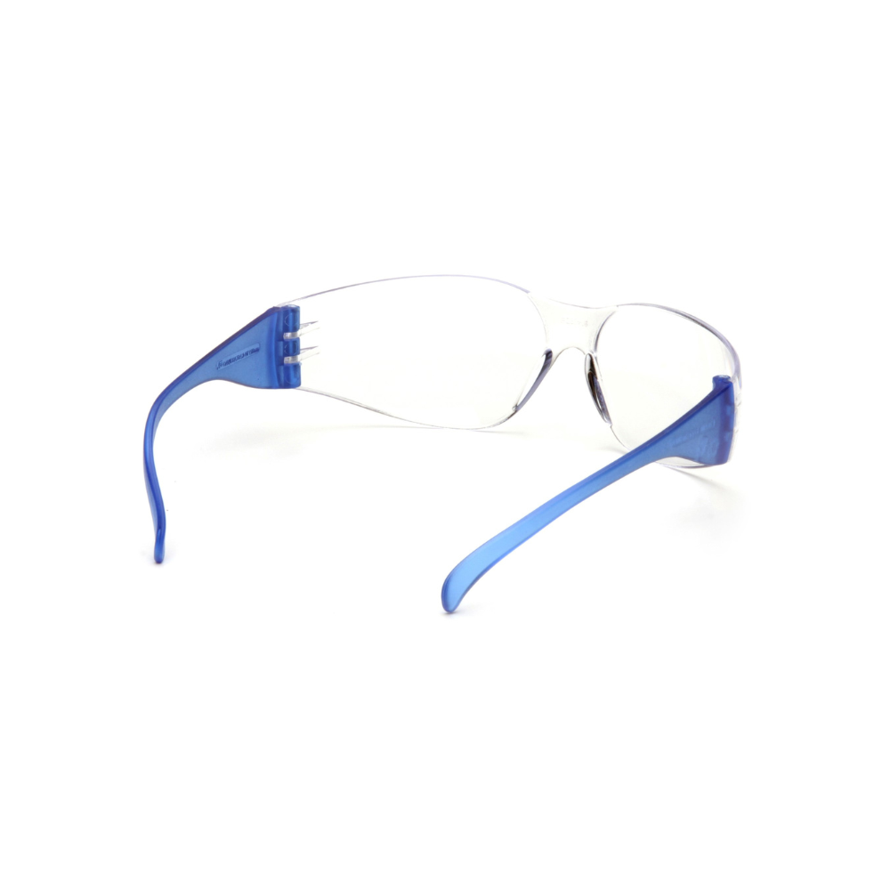 Pyramex SN4110S Intruder Safety Glasses – Clear Hard-Coated Lens, Blue Temples, ANSI Z87.1 Rated