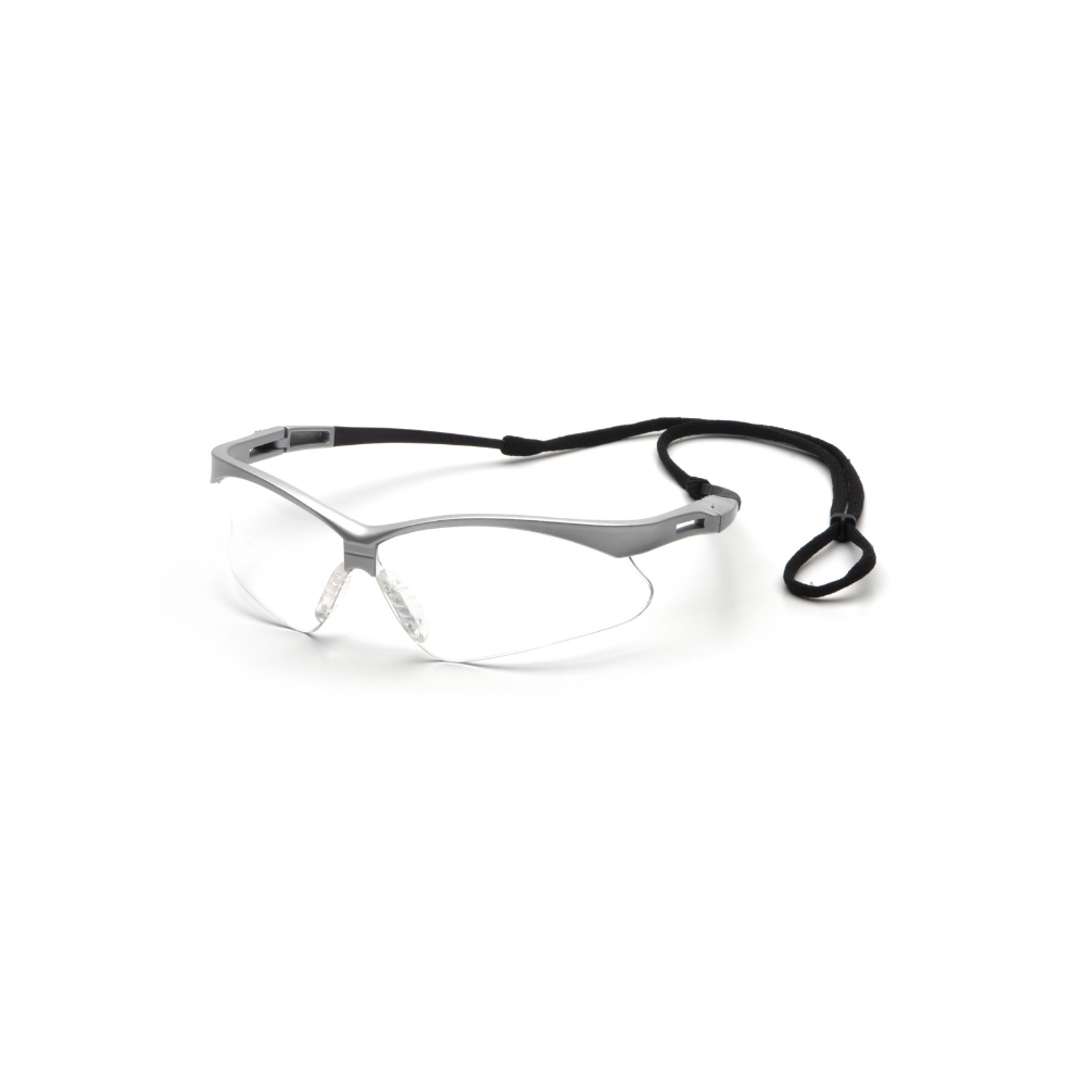 Pyramex SS6310SP Clear Lens Safety Glasses with Black Frame – Wraparound PMXtreme Protective Eyewear
