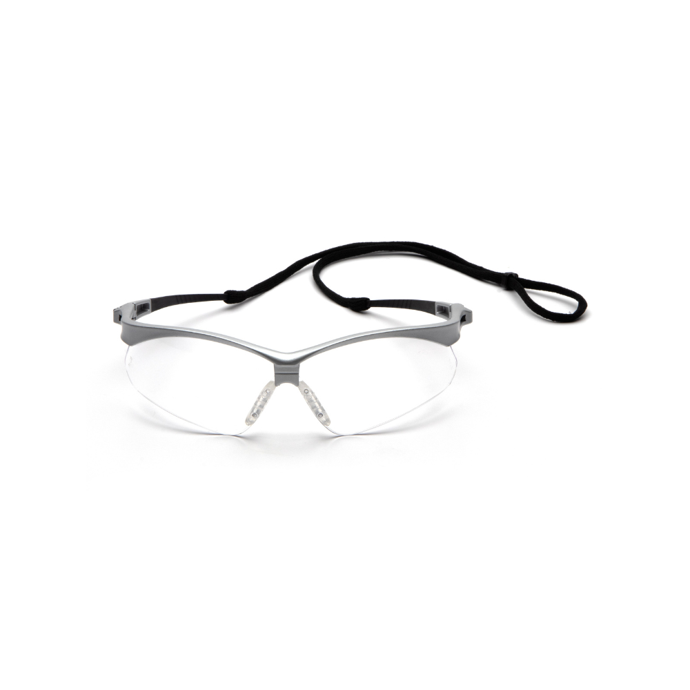 Pyramex SS6310SP Clear Lens Safety Glasses with Black Frame – Wraparound PMXtreme Protective Eyewear
