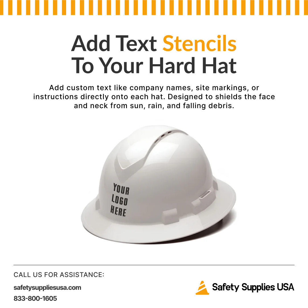 Custom Pyramex Ridgeline Full Brim Vented Hard Hat - ANSI Type 1 - Class C