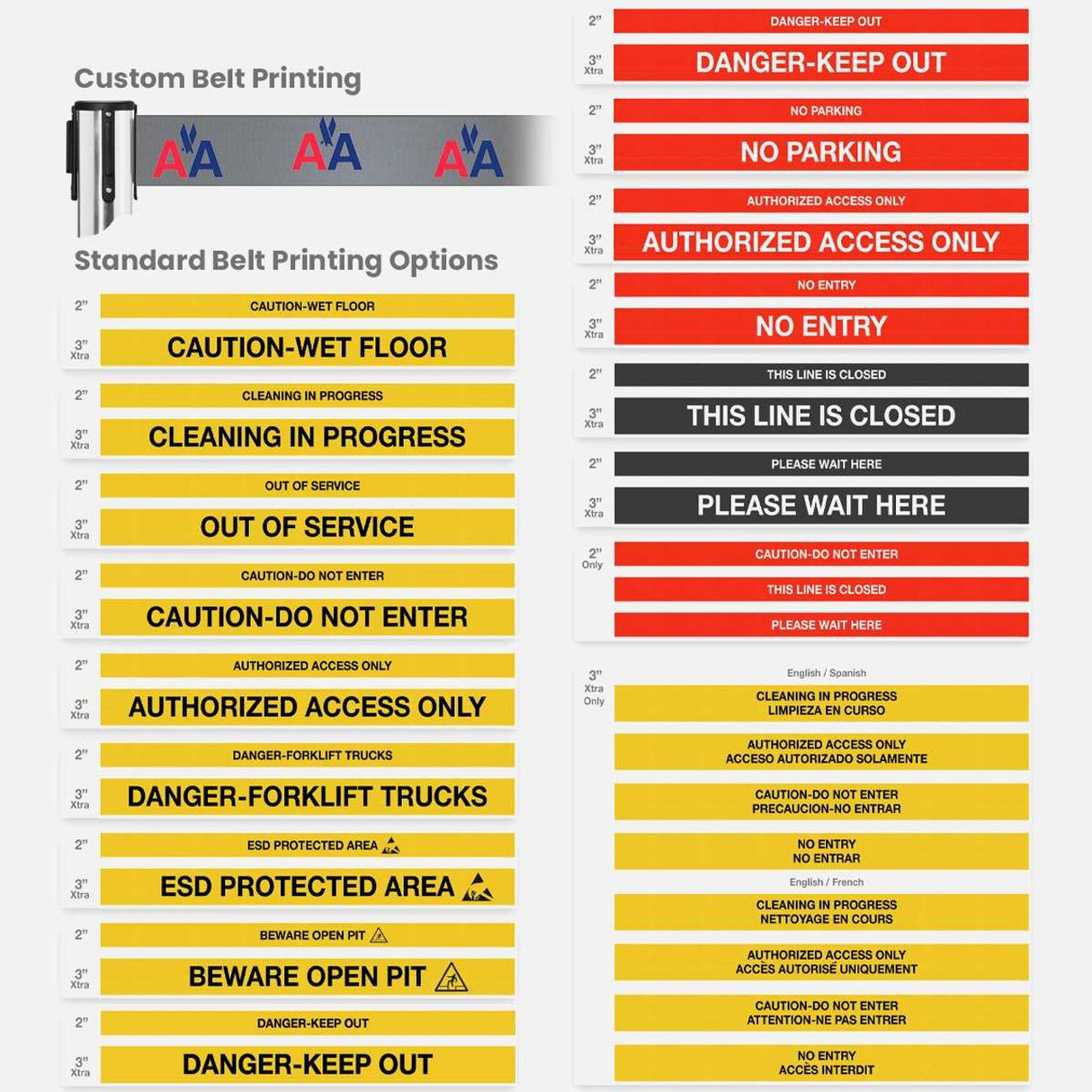 Safety Retractable Belt Barrier Stanchion | 7.5 Ft to 13 Ft