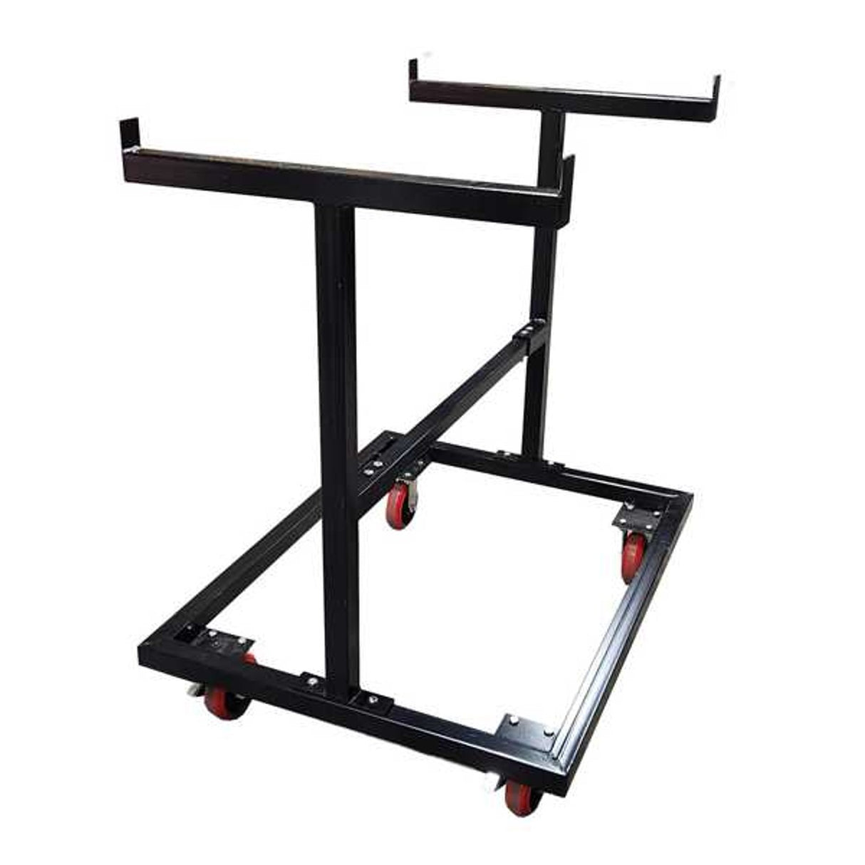 Heavy Duty Steel Barricade Push Cart | Holds 20 Crowd Control Barriers