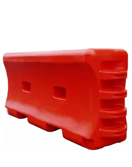 Water-Filled Traffic Barrier – 6 Ft Plastic Construction Barricade with Interlocking Design and Fillable Base