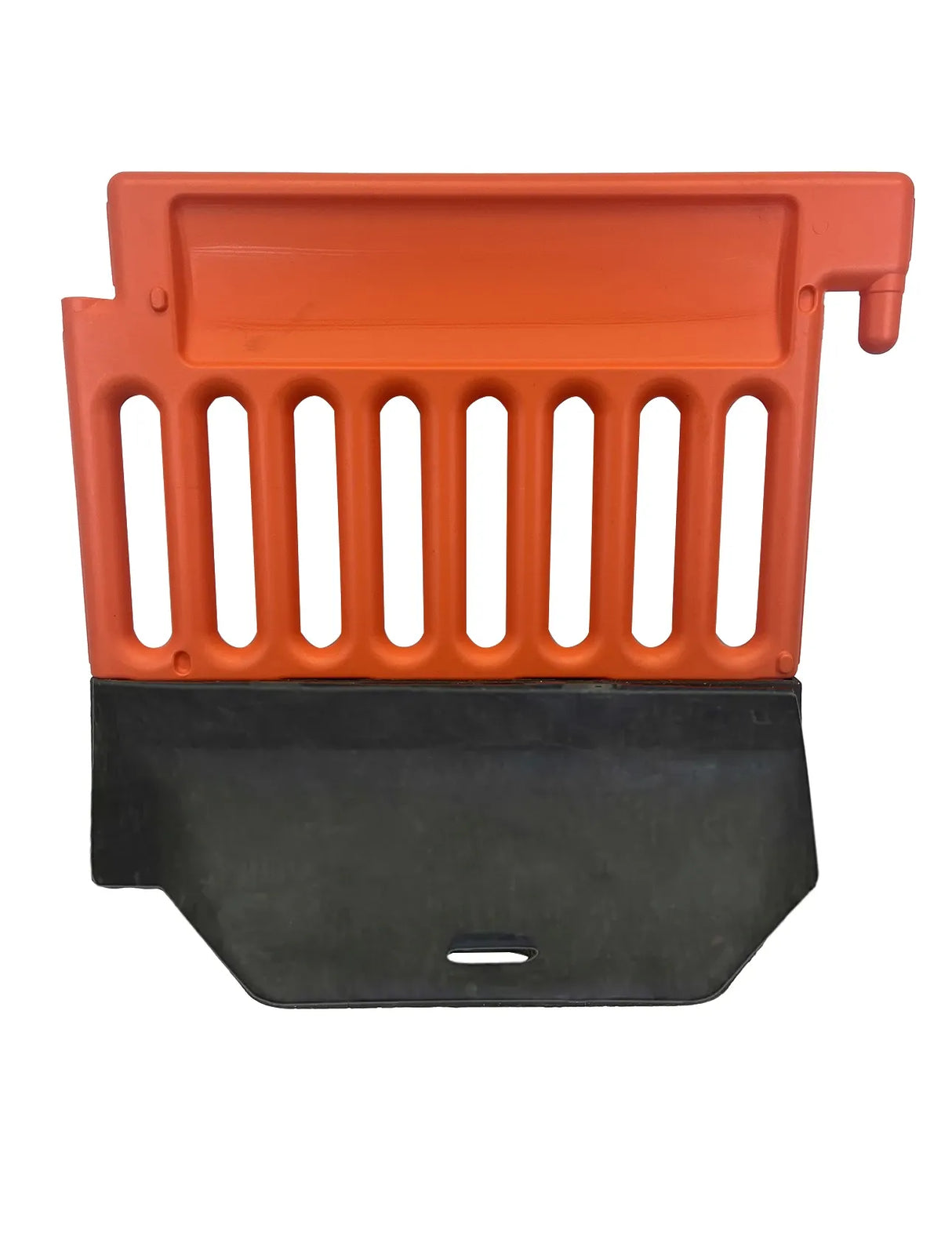 ADA-Compliant Pedestrian Barricade – 72" Interlocking Plastic Barrier with Reflective Sheeting