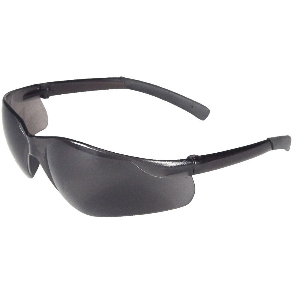 ANSI Z87.1 Tactical Safety Glasses with Anti-Fog Smoke Lens, Rubber Temples & Wraparound Protection