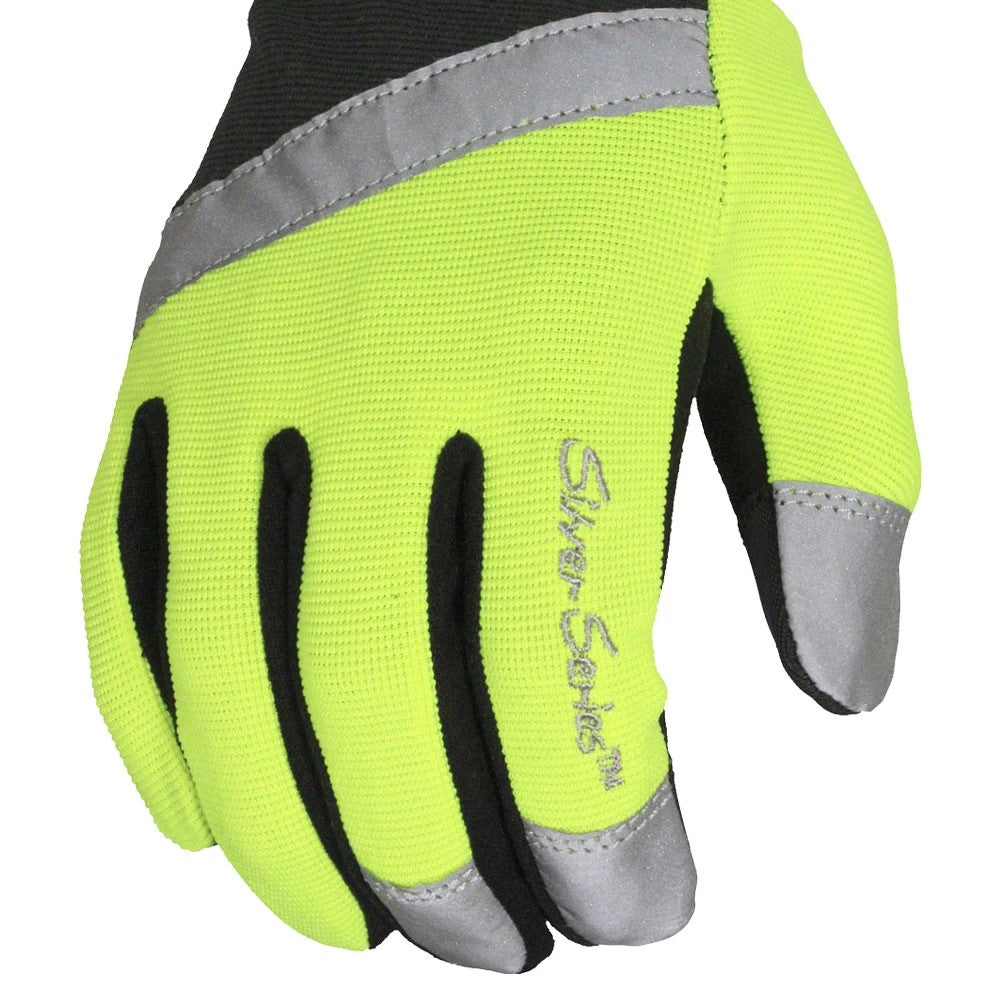 Hi-Vis Cut Resistant Utility Work Gloves with Reflective Backing, Touchscreen Fingertips & Reinforced Palm
