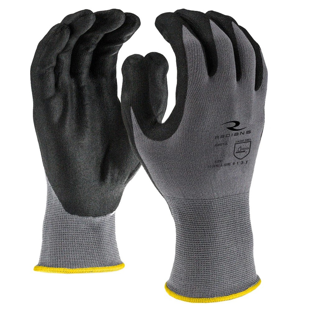 Foam Nitrile Coated Work Gloves with Grip Finish, Seamless Knit Shell & Abrasion Resistant Protection