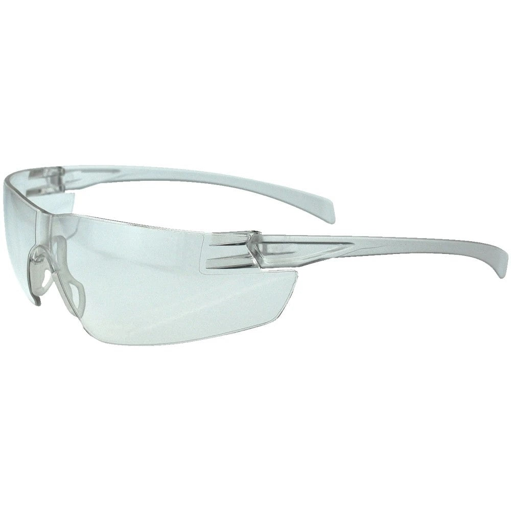 ANSI Z87.1 Wraparound Safety Glasses with Anti-Fog Polycarbonate Lens & Rubber Nosepiece