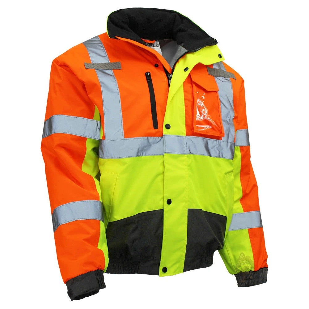 ANSI Class 3 Multi-Color Safety Jacket with Waterproof Weatherproof Shell & Reflective Tape