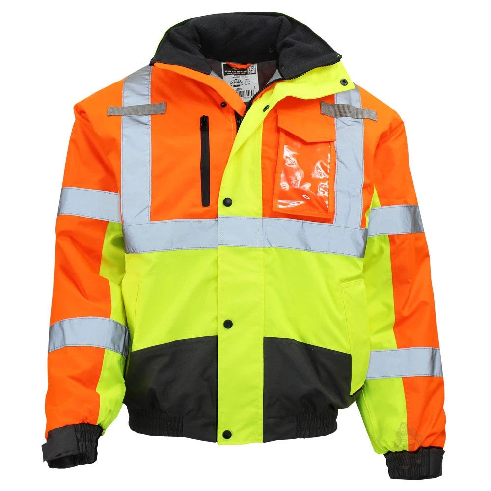 ANSI Class 3 Multi-Color Safety Jacket with Waterproof Weatherproof Shell & Reflective Tape