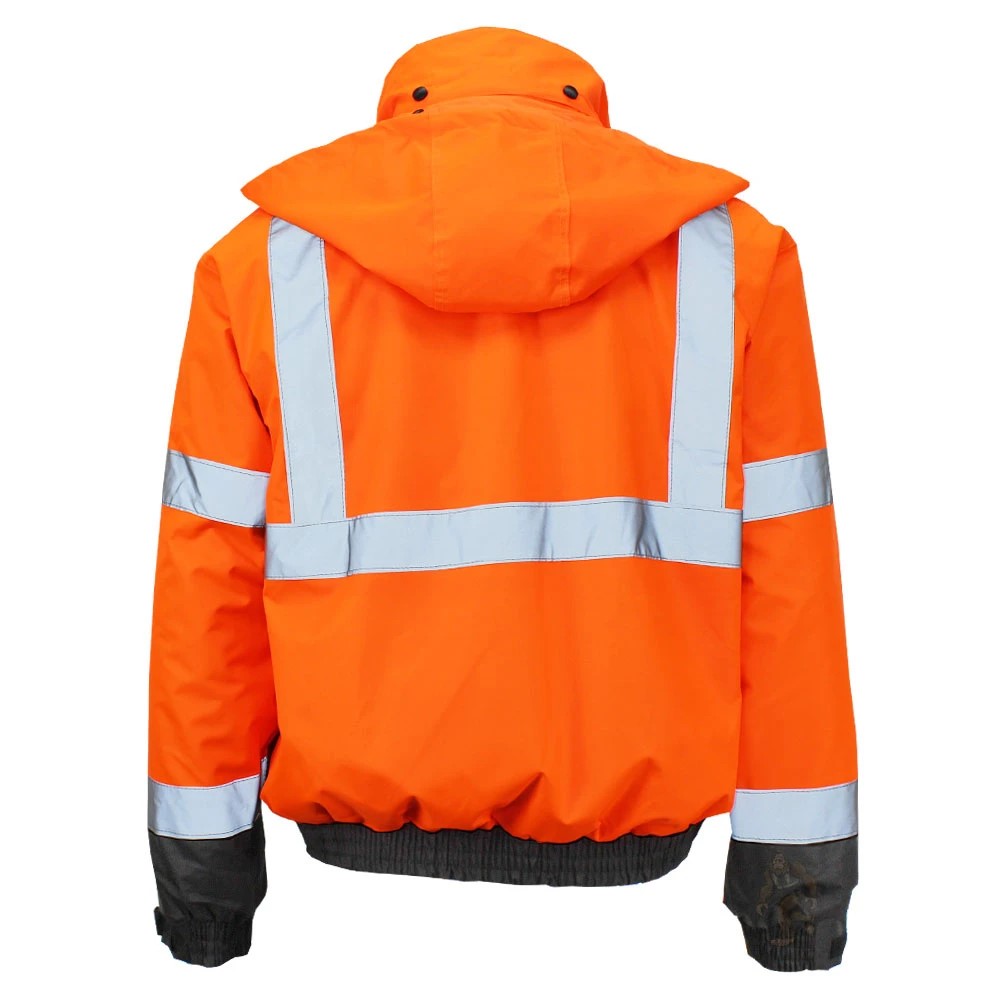 ANSI Class 3 Deluxe 3-in-1 Bomber Safety Jacket with Removable Fleece Liner, Waterproof Shell & Reflective Tape