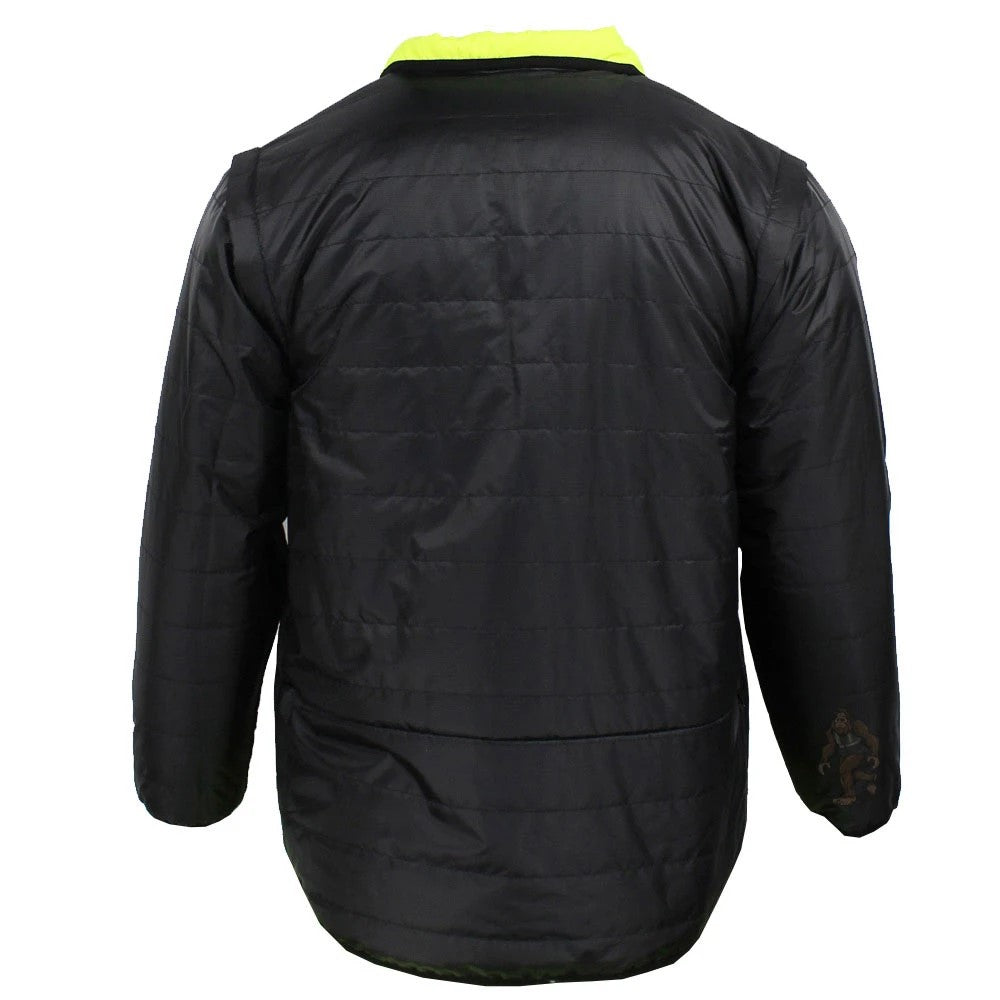 ANSI Class 3 Hi-Vis 4-in-1 Safety Puffer Jacket with Removable Sleeves, Waterproof Shell & Reflective Tape