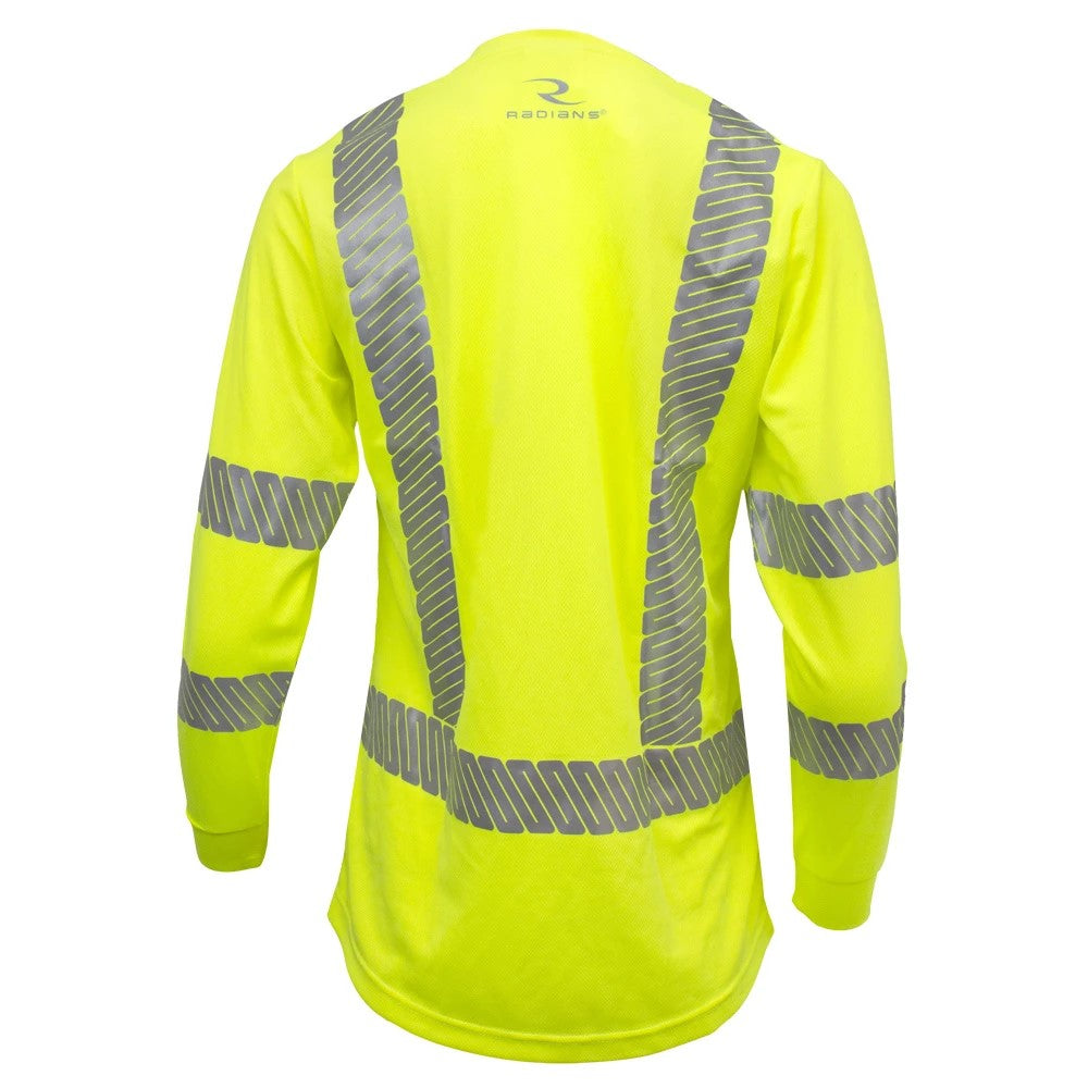 Women’s ANSI Class 3 Hi-Vis Long Sleeve Safety Shirt with Moisture Wicking Mesh & Reflective Tape