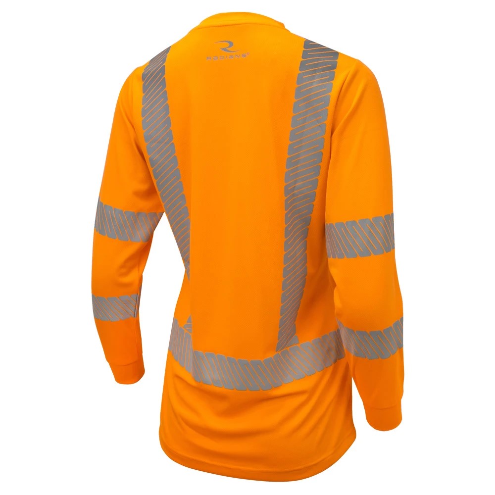 Women’s ANSI Class 3 Hi-Vis Long Sleeve Safety Shirt with Moisture Wicking Mesh & Reflective Tape