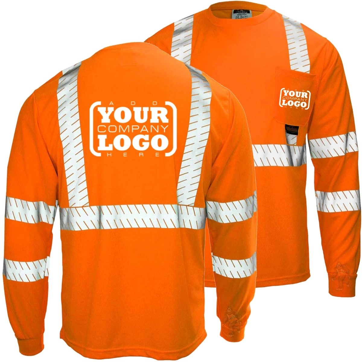 ANSI Class 3 Hi-Vis UV Protection Long Sleeve Safety Shirt with Segmented Reflective Tape & Moisture Wicking Mesh