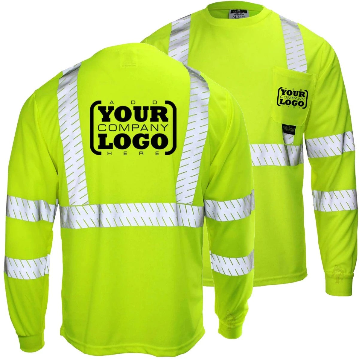 ANSI Class 3 Hi-Vis UV Protection Long Sleeve Safety Shirt with Segmented Reflective Tape & Moisture Wicking Mesh