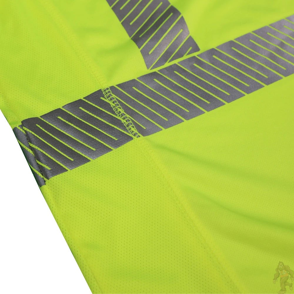ANSI Class 2 Hi-Vis Short Sleeve Cooling Safety Shirt with Segmented Reflective Tape & Moisture Wicking Fabric