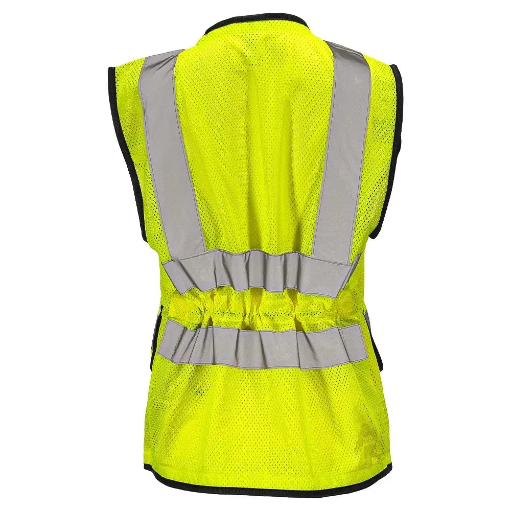 Women’s ANSI Class 2 Heavy Duty Surveyor Safety Vest with Zipper Closure & Reflective Stripes – Hi Vis Utility Work Vest for Construction, Traffic Control & Surveying