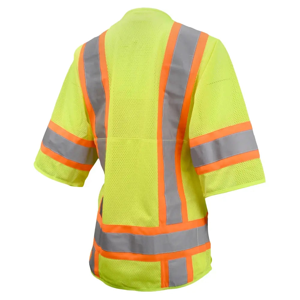 Women’s ANSI Class 3 High Visibility Surveyor Safety Vest with Zipper Closure & Reflective Stripes – Hi Vis Work Vest for Construction, Roadwork & Utility Crews