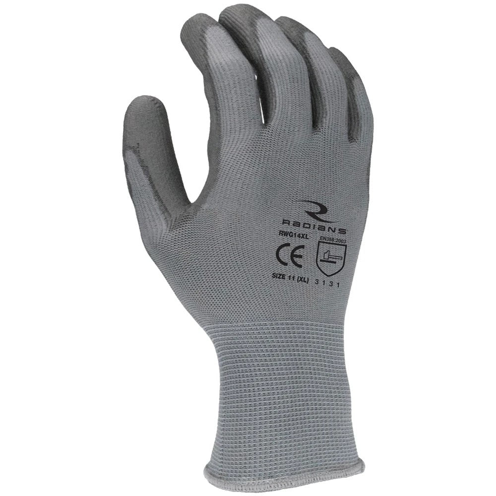 PU Palm Coated Work Gloves with Seamless Knit Shell, Enhanced Grip & Abrasion Resistant Protection